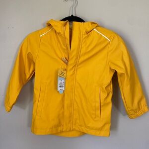 Cat & Jack Yellow Hooded Rain Jacket
